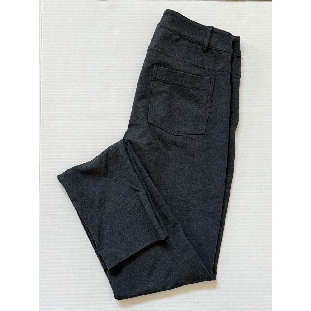 Athleta Women's Style 439153 Button Snap Pointe Skinny Gray Pants Size 4